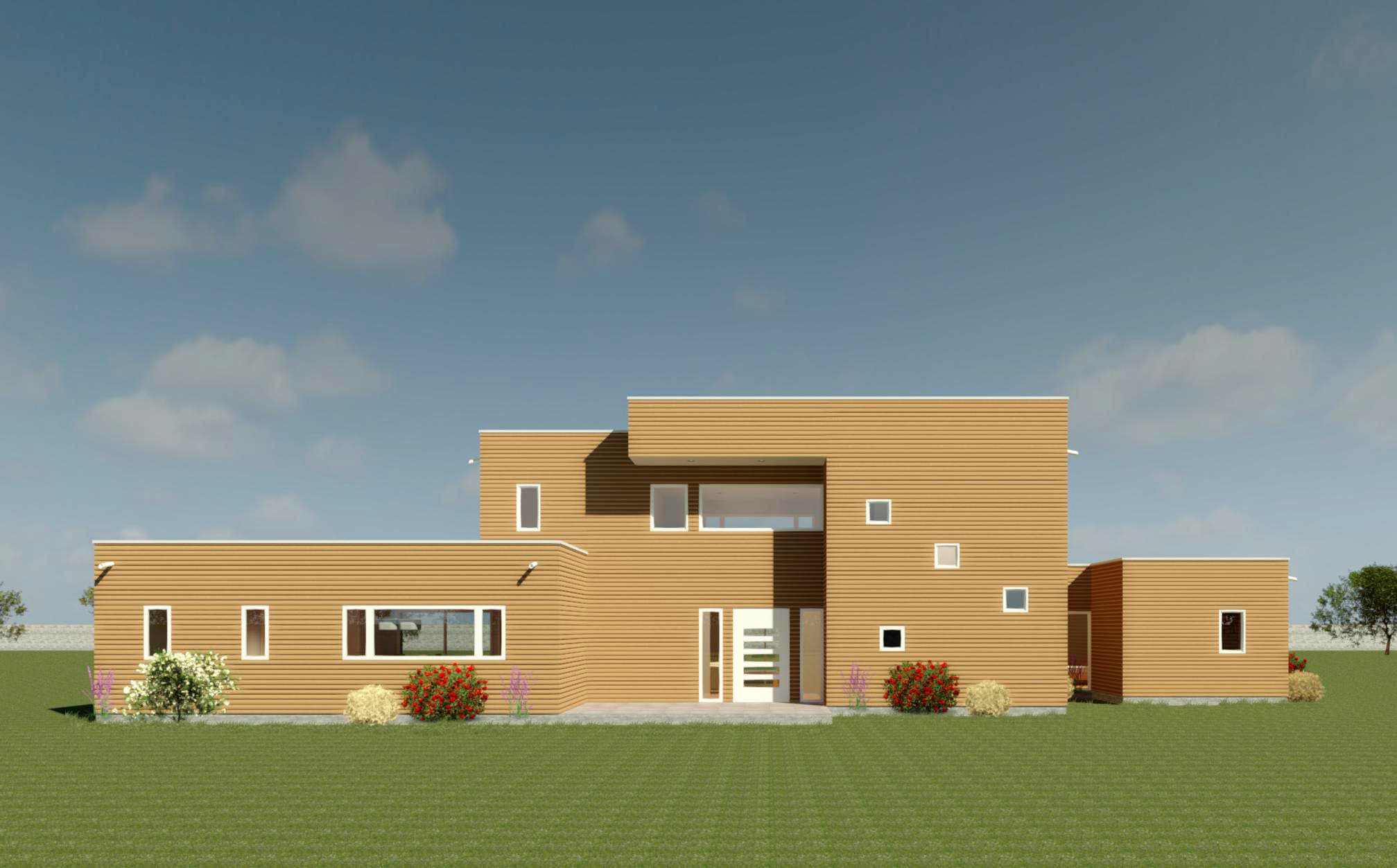 Vivienda Constructora Folatre - fachada moderna de dos pisos